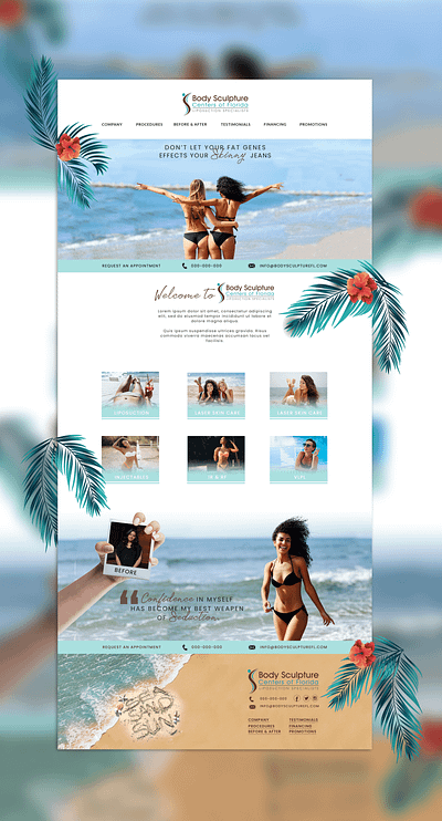 Body Sculpture Web Design design plastic surgery ui ux web