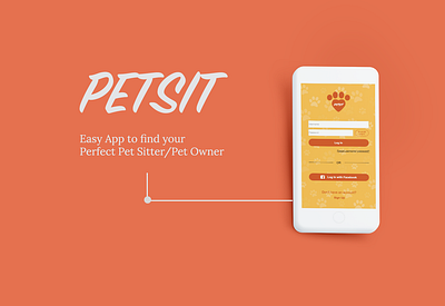 PETSIT Pet Care Mobile App UIUX Designconcept & mockup design design mockup graphic design graphics iphone mockup logo logo design mobile mobile app mobile app design mobile ui mockup design pet app pet logo prototype ui ui design uiux ux visual design