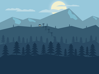 mountain portrait design illustration