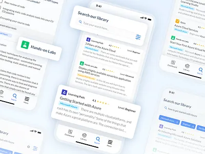 Advanced Search - Mobile android app application cloud cloudacademy ios library library card mobile mobile app mobile ui result results search search bar search engine search results searching ui ux