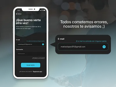 Mensaje de error design error error message figma iphone message ui uidesign user interface ux ux design uxwriting writing