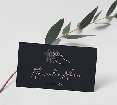 Flourish and Bloom logo cosmetic logo logo design logo design branding salon logo