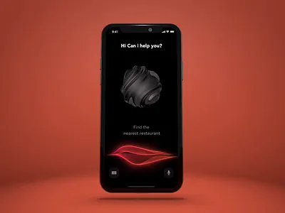 Artificial intelligence meal order experience 1 3d ai animation ar c4d card interaction light meal micro interaction motion restaurant siri smoke spin ui visualization visualizations wave