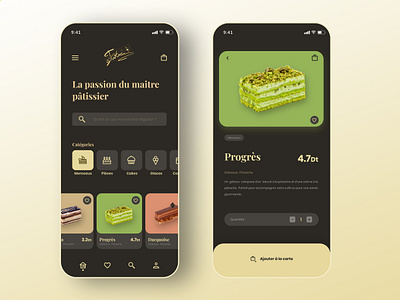 Takacim Pastry Shop Mobile App app cake shop interface mobile app mobile design mobile ui pastry shop ui user experience user interface userinterface ux uxui