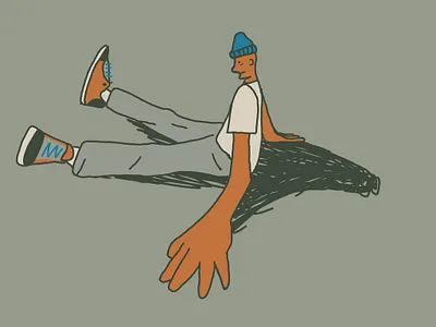 Falling Well bail bait biff character fall illustration learning skate skateboard skateboarding skateboards skater skating spot illo spot illustration thrasher