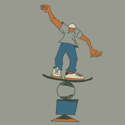 Fundamentals balance design fundamentals illustration learning practice skate skateboarding skating