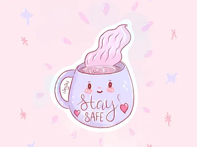 Chubby coffee cup digitalart graphicdesign illustration kawaiidesign procreate stickers