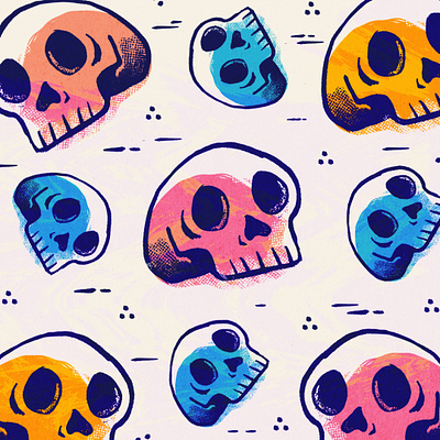 Quarantine Sketches skulls