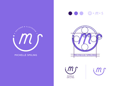 Michelle Smiling Personal Brand analysis branding branding and identity color composition cute design designer designer logo illustration illustrator logo logo design concept responsive design typography vector