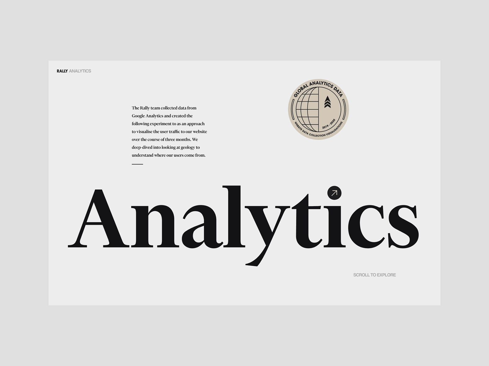 Rally Analytics WIP 3d analytics badge dashboard dashboard design dashboard ui data data visulization microsite model obj particles rally interactive ui ux web website