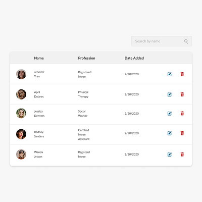 Roster management table design frontend design icons ui ux web webdesign