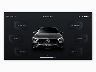 Mercedes Infotainment UI car concept charging concept design electric car concept infotainment mercedes mercedes benz neumorphic self driving car ui ux