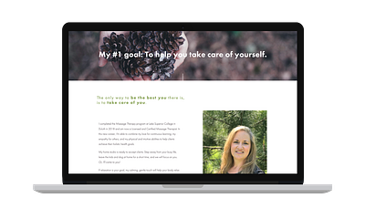 Massage Therapy Web Design About Page massage therapy squarespace web design