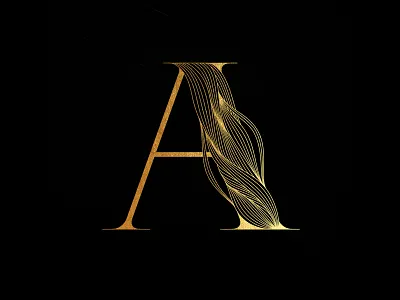 Golden letter "A" custom font elegant elegant font font gold golden letter lettering lettermark luxury luxury logo typography