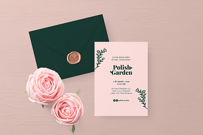 Branding: Polish Garden branding identitydesign invitation logodesign