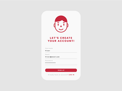 Sign Up UI app dailyui form sign up ui ux