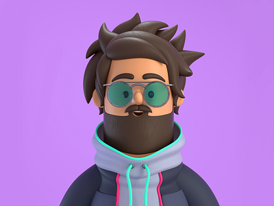 VAGO 3d c4d character design illustration person render