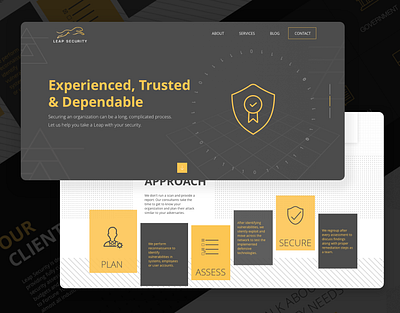 UI UX - Online Security Firm 2020 best design illustration typography ui ux vector web website concept website design