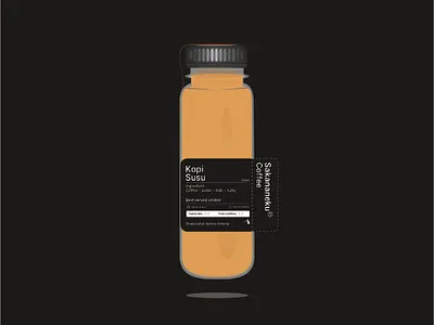Bottle Coffee art branding design flat illustration illustrator logo minimal mockup mockup psd vector