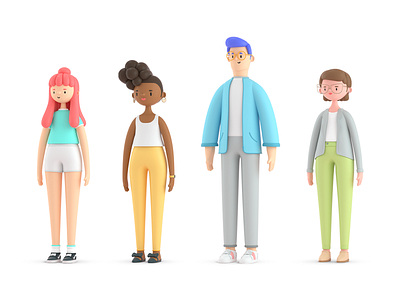 3D Characters Tijiko 3d c4d character illustration person