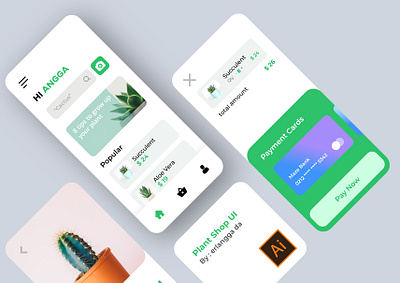 Plant shop app ui design ui