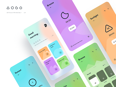 Meditation 🦄 app card design dragonlee icon meditation meditation app mobile mobile app typography ue ui