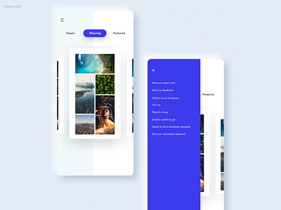 Old UI of Mouve App app design design ui