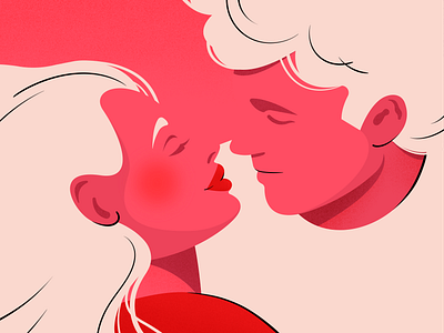 A kiss 💋 colors illustration kiss kissing valentines vector