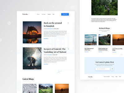 Travelia - Blog design landing page design landingpage typography ui ui ux user experience user interface web website