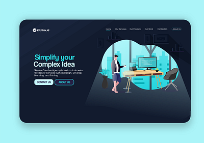 Landing Page Creative Agency branding design icon illustration logo typography ui ux vector web