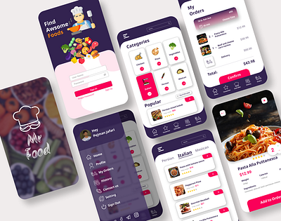 Mr Food Delivery App android app calories chef corona delivery design eat figma food italian logo menu mobile pay persian protein shop ui ux