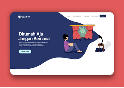 Landing Page Covid 19 coronavirus covid19 design flat illustration illustrator minimal ui ux web website