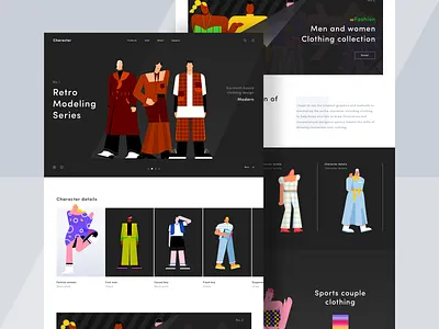 Character design charachter design clothing man web women
