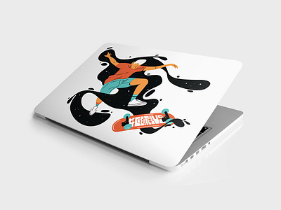 #CreateAsUs | Freedom | Laptop Sticker Design adobe illustrator adobecc character design character drawing color illustration createasus creative design design digital digital art flat illustration freedom illustration illustrator jump people skateboard skater space vector