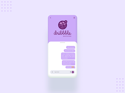 Dribbble Invite Giveaway debutshot design dribbble best shot dribbble invitation dribbble invite invite giveaway invites giveaway message app mobile app mobile app design mobile design purple gradient ui