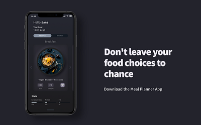 Speed Design: Meal Planner & Recipe App dark dark mode food app food app ui interface iphone app iphone x meal planner neumorphic speed design ui uiux