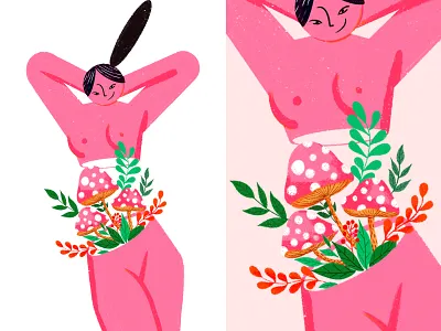 mushroom branding design graphic design illustration mushroom