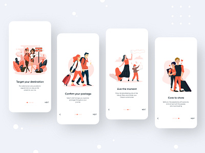 Travel Service - Mobile App adventure app app design booking app clean flight booking food app hotel booking icons illustration mobile app mobile screen travel travel agency travel app traveling trip trip planner ui ux