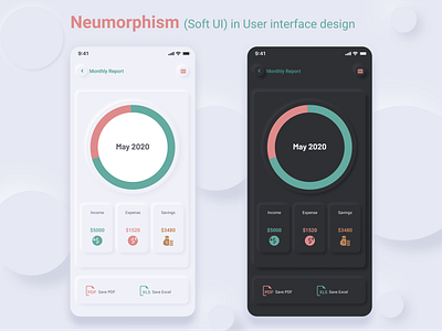 Neumorphism Soft UI in User interface design Desig Trends 2020 app design budgetmanager dailyexpense app design design art design trends 2020 desktop grocery grocery app mobile mockup money app money management newconcept