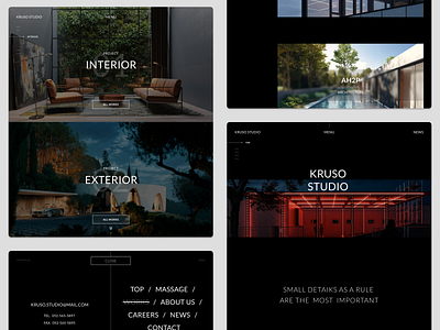 Kruso Studio - Website Desing architecture architecture studio design designer exterior interior modern product design product desing studio top trend user interface user interface design ux web