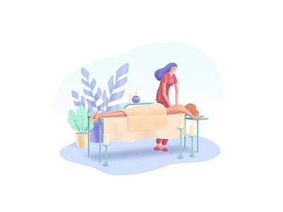 Fitness series: Massage 2.5d beautiful body fitness illustration lifestyle shape speedart sport wellness