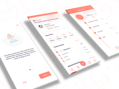 Baby Tracker Apps app baby care design illustration ui