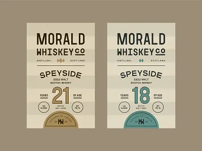 Morald Whiskey Co. Label Design 3d bottle bourbon branding distillery label label design logo malt packaging packaging design whiskey