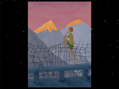 daydreamer digital illustration drawing dream illustration mountains people photoshop traveling wacom