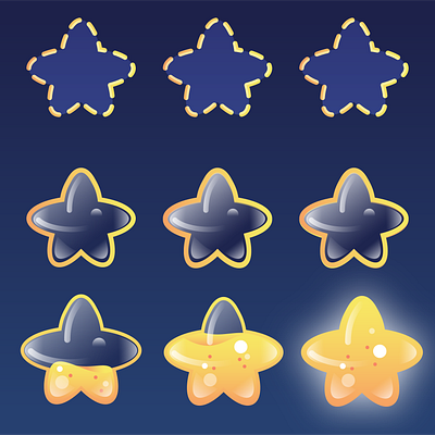 Star icons app design icon liquid star vector