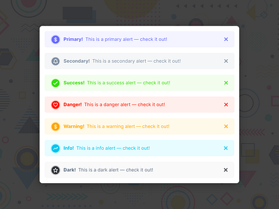 Minimal Alert UI admin admin dashboard alert alert ui alerts bootstrap chart dashboard ui dashboard widget figma illustration layout message photoshop sneat toast toaster ui uidesign widget