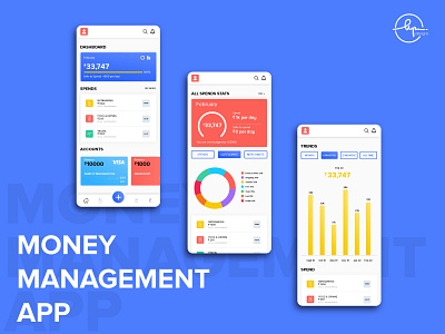 Money Management App - Ui Design app app design colors designers illustrtation management management app mobile mobile app mobile app design mockups money money app presentation design ui ui design uidesign ux uxdesign