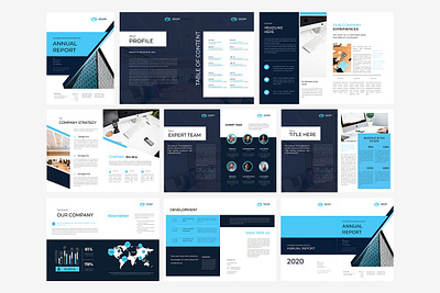 Annual Report Template branding branding design brochure brochure design brochure layout brochure mockup brochure template