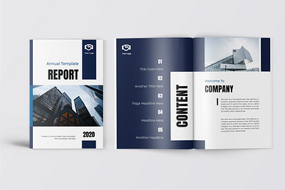 Biru Annual Report Template brochure brochure design brochure layout brochure mockup brochure template