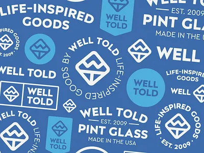 Well Told - Logo Design and Badges badge badge design brand identity branding homeware logo letter logo logo logo design logo designer logotype outdoor logo symbol visual identity wt letter logo